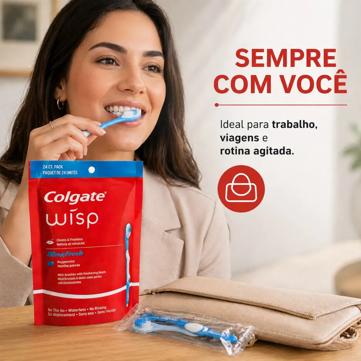 Colgate Max Fresh Wisp — mini escova descartável